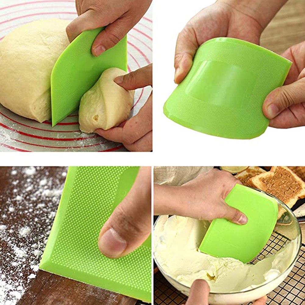 2-Piece Dough Scraper Set - Multi-Purpose Baking Tools for Bread Dough