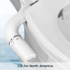Ultra-Slim Bidet Toilet Seat Attachment - Dual Nozzle, Adjustable Water Pressure