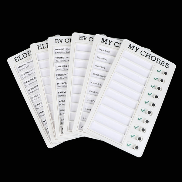 Mini Plastic Board Chore Tracker Chart