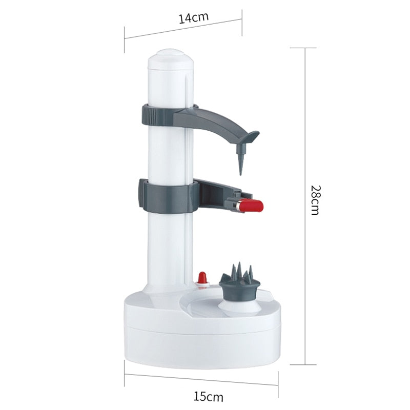 Electric Fruit & Vegetable Peeler - Automatic Battery Operated Machine - Easy-to-use Kitchen Tool Utensil