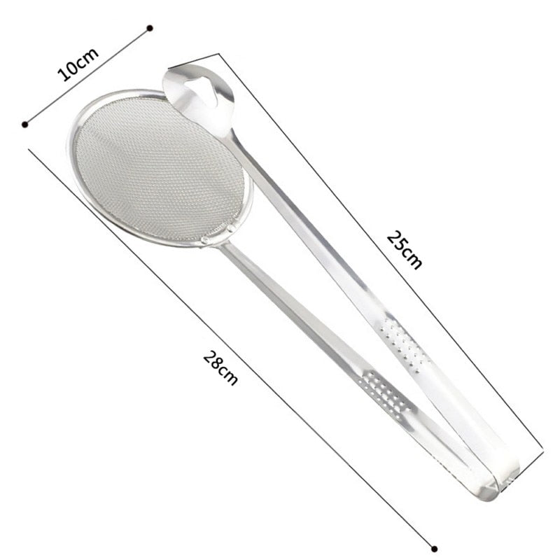 Multifunction Stainless Steel Sieve Filter Spoon for Kitchen Cooking