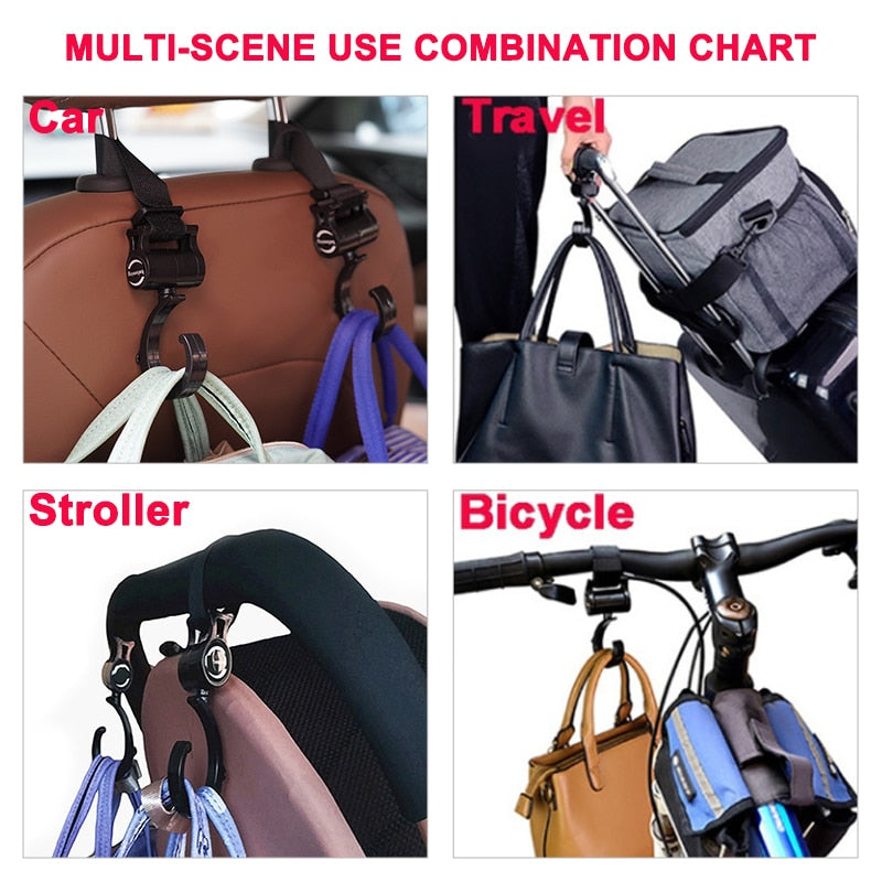Pram/Stroller Hooks - Clip On