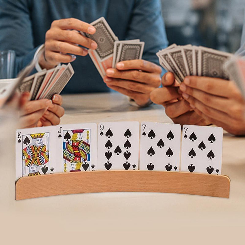 Wooden Card Holder Stand for Card Games