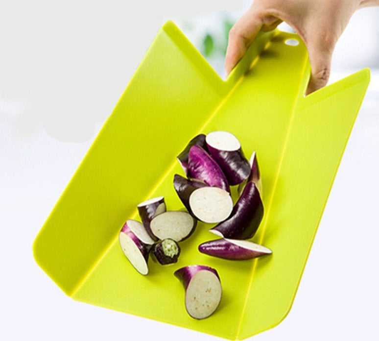 Kitchen Folding Chopping Board - Folded Shovel Shape, 2 Folding Lines
