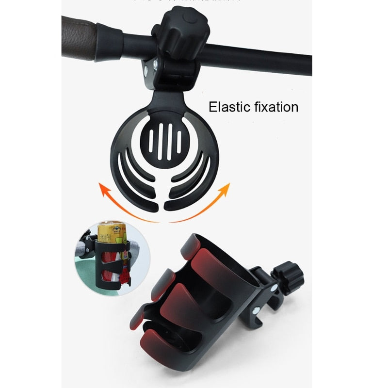 Baby Stroller Cup Holder - Universal 360 Degree Rotatable Holder