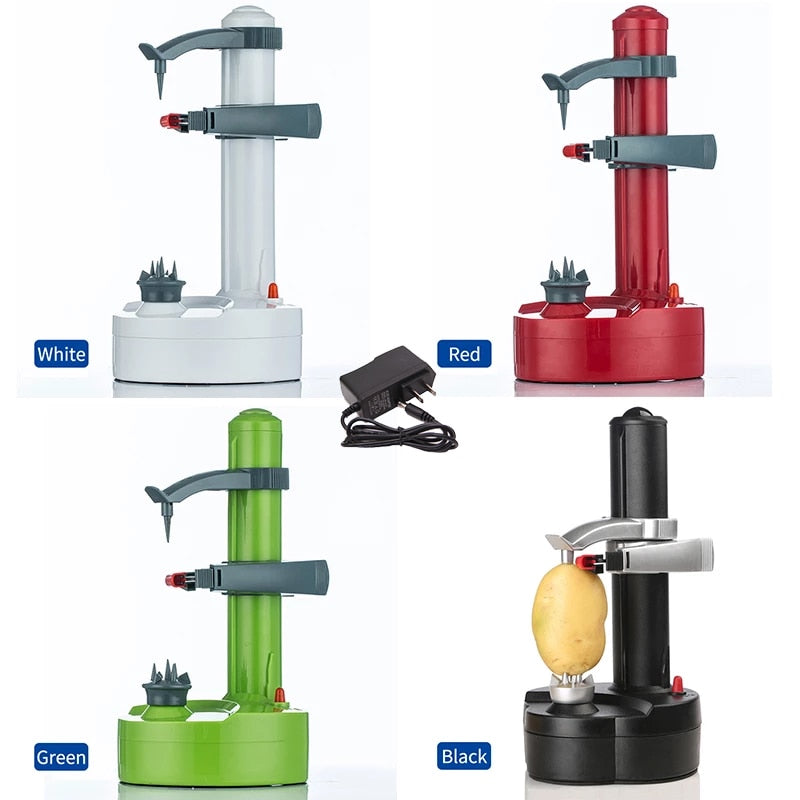 Electric Fruit & Vegetable Peeler - Automatic Battery Operated Machine - Easy-to-use Kitchen Tool Utensil