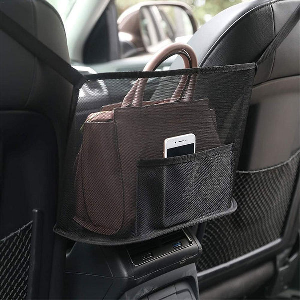 Large Capacity Car Seat Storage Net - Car Organiser & Pet Barrier