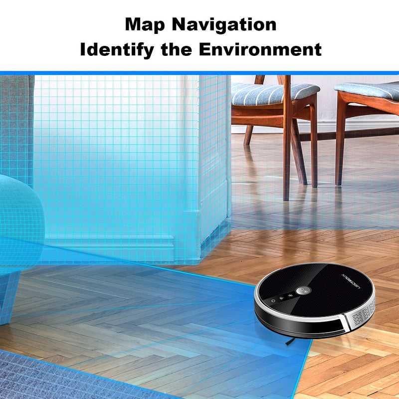 Robot Vacuum Cleaner - AI Map Navigation, WiFi App, Electric Water Tank, Wet Mop