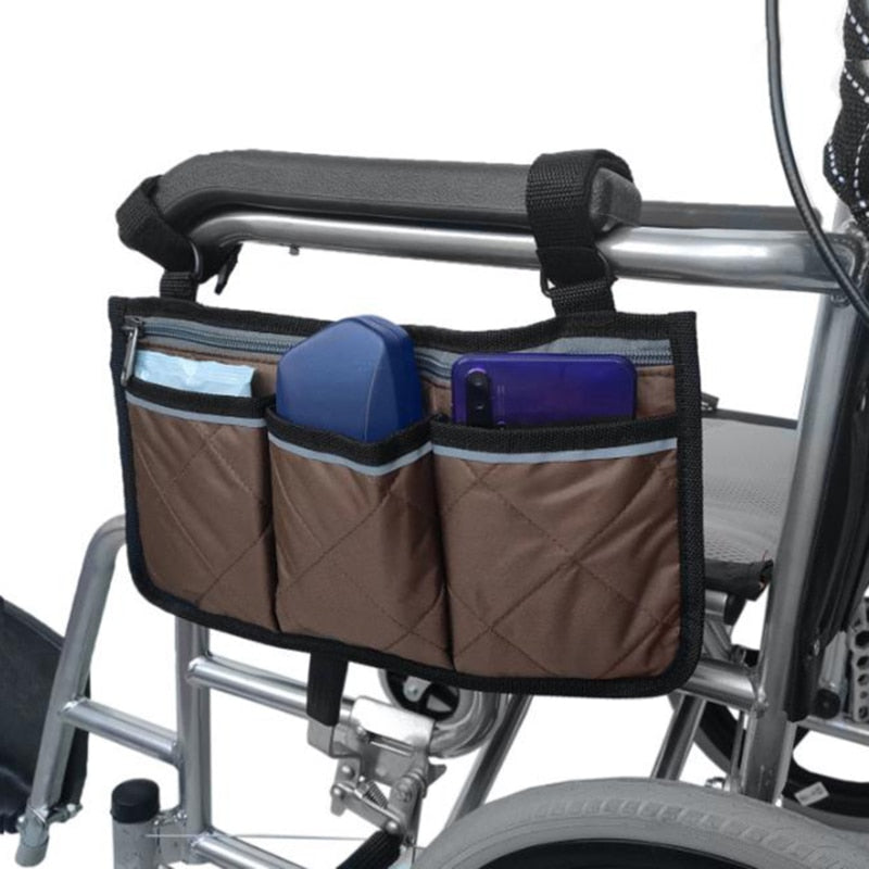 Wheelchair Armrest Side Storage Bag