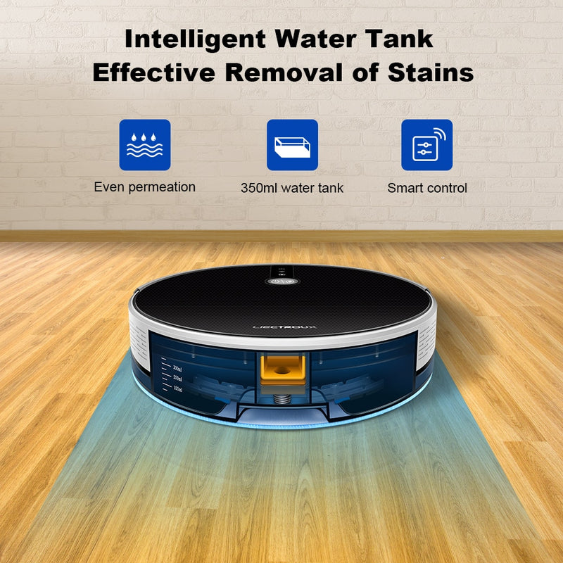 Robot Vacuum Cleaner - AI Map Navigation, WiFi App, Electric Water Tank, Wet Mop
