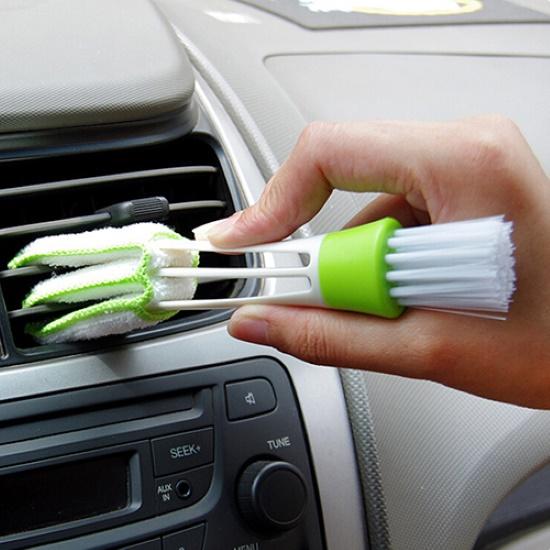 Car Air Conditioner Vent Brush & Microfibre Car Grill Cleaner