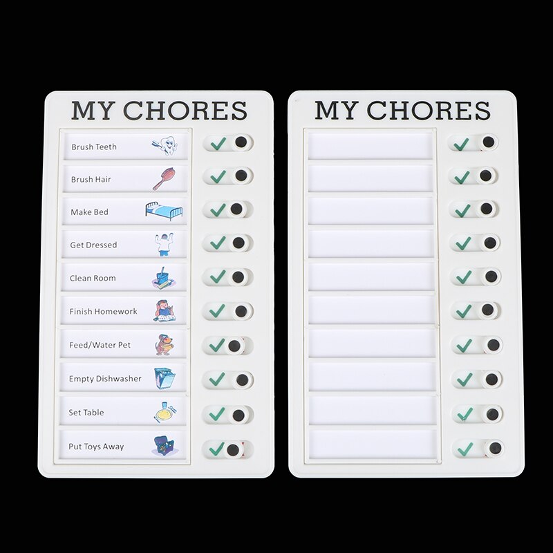 Mini Plastic Board Chore Tracker Chart