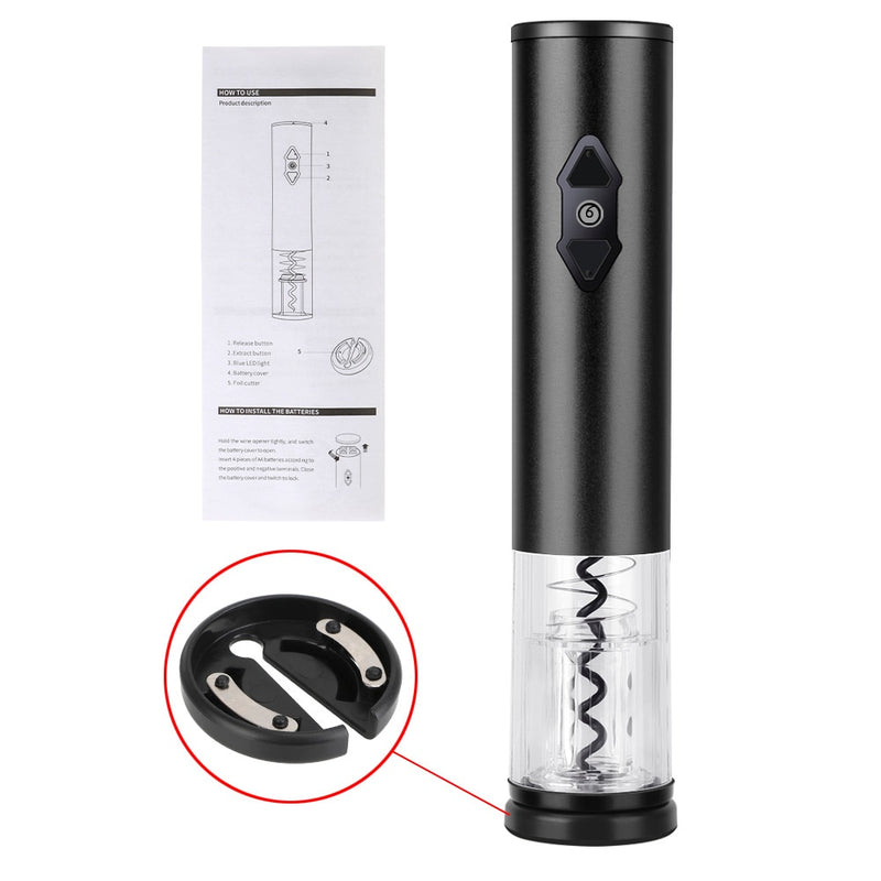2-in-1 Electric Wine Opener - Wine Corkscrew with Foil Cutter