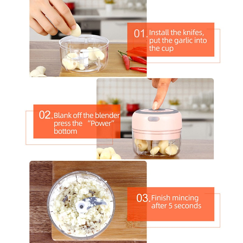 Mini Food Processor - USB Chargeable