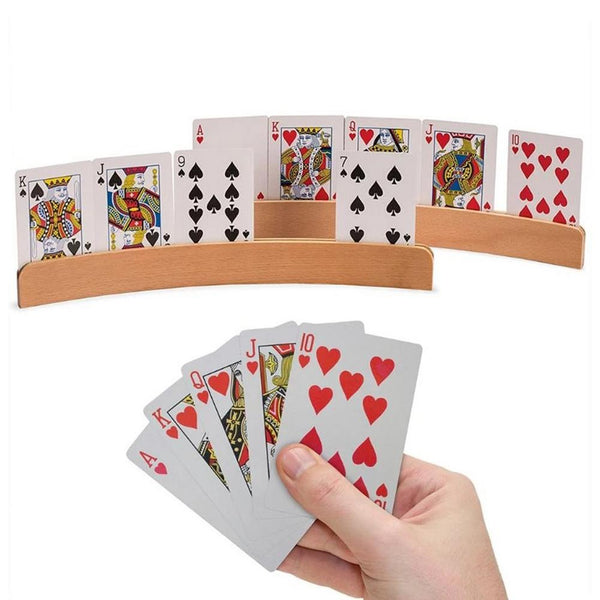 Wooden Card Holder Stand for Card Games