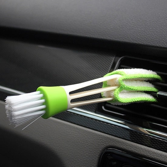 Car Air Conditioner Vent Brush & Microfibre Car Grill Cleaner