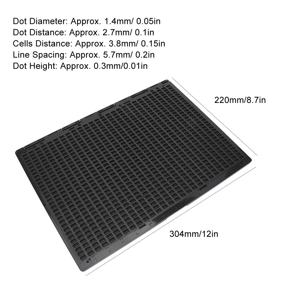 Braille Writing Slate - 27 Columns x 30 Rows