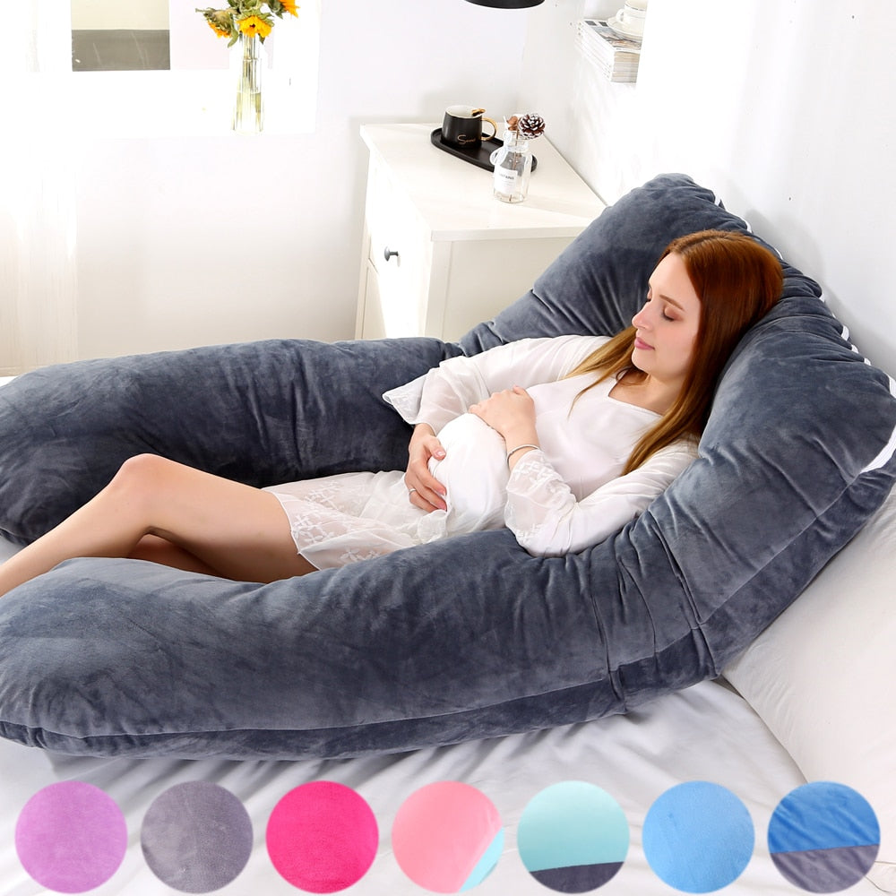 U-Shaped Pregnancy Pillow - Multi-Function Lumbar Support for Pregnant Women