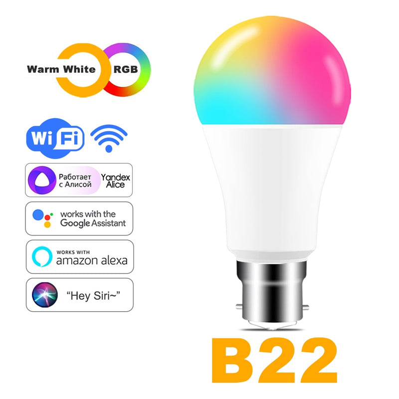 WiFi Smart Light Bulb - RBG/Warm/Cool