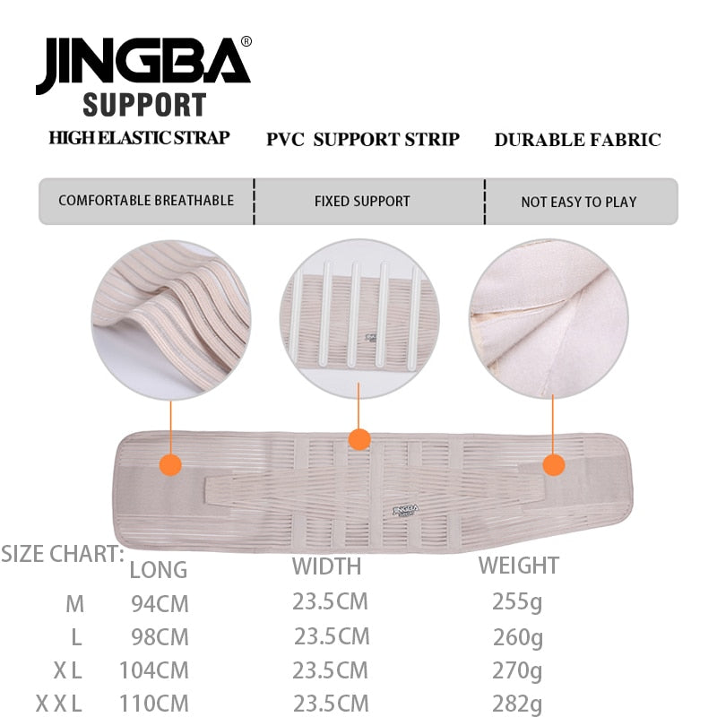 JINGBA SUPPORT Slimming Waist Trainer Belt for Men - Back Support and Fitness Belt