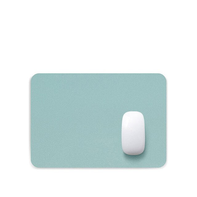 PU Leather Mouse Pad - Cute and Waterproof Desk Pad for Office Supplies