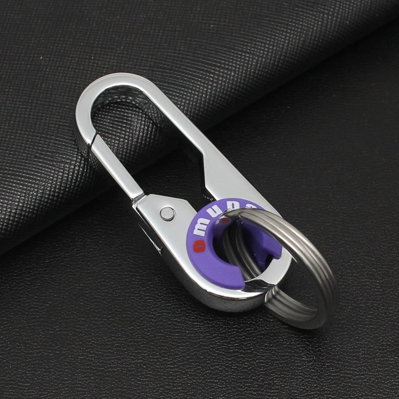 OMUDA Stainless Steel Carabiner Keychain - Double Ring Outdoor Key Chain