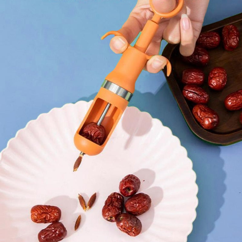 Red Dates and Cherry Corer - Kitchen Fruit and Vegetable Tool
