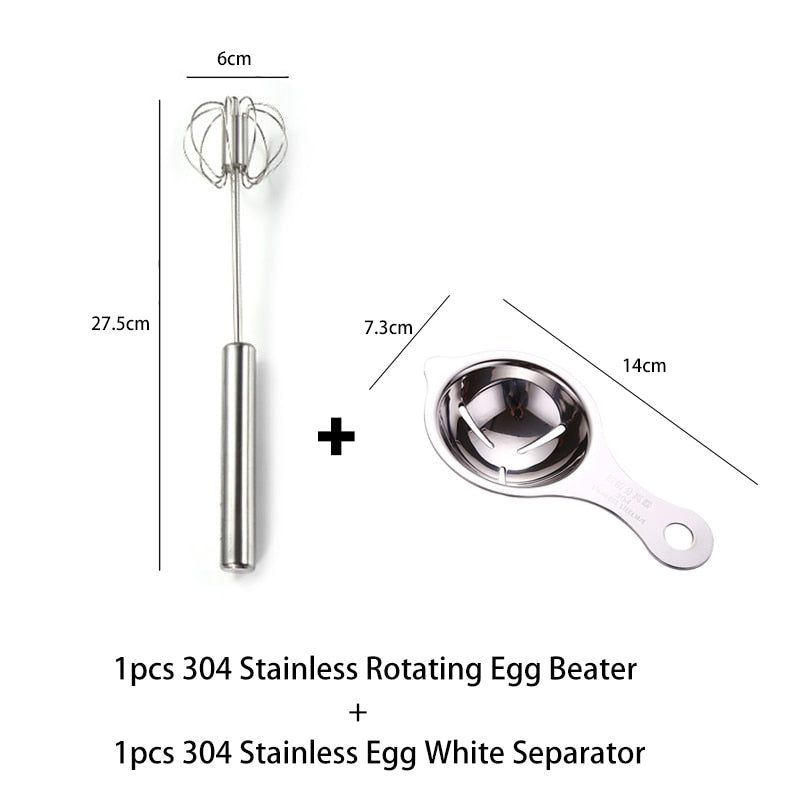 Semi-Automatic Rotating Egg Whisk
