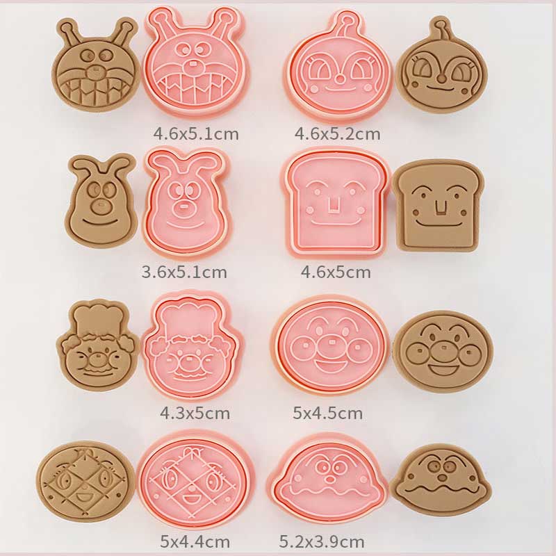 8-Piece Cookie Cutters Set - 3D Animal Dinosaur Shapes for Biscuit Pastry and Cookies