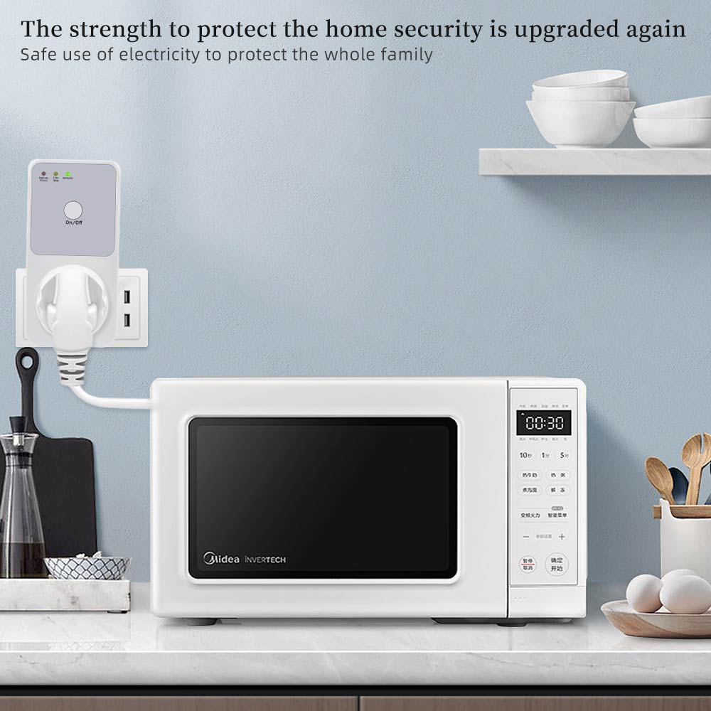 Automatic Voltage Protector Socket - AC 220V Power Surge Protector for EU Plug Sockets