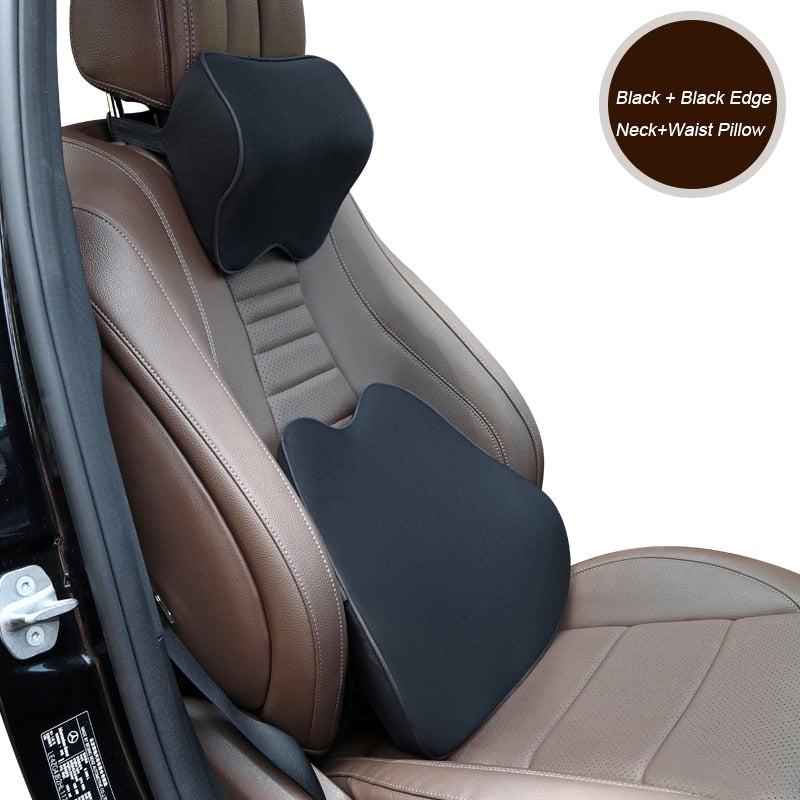 Car Lumbar Support & Headrest Neck Pillow