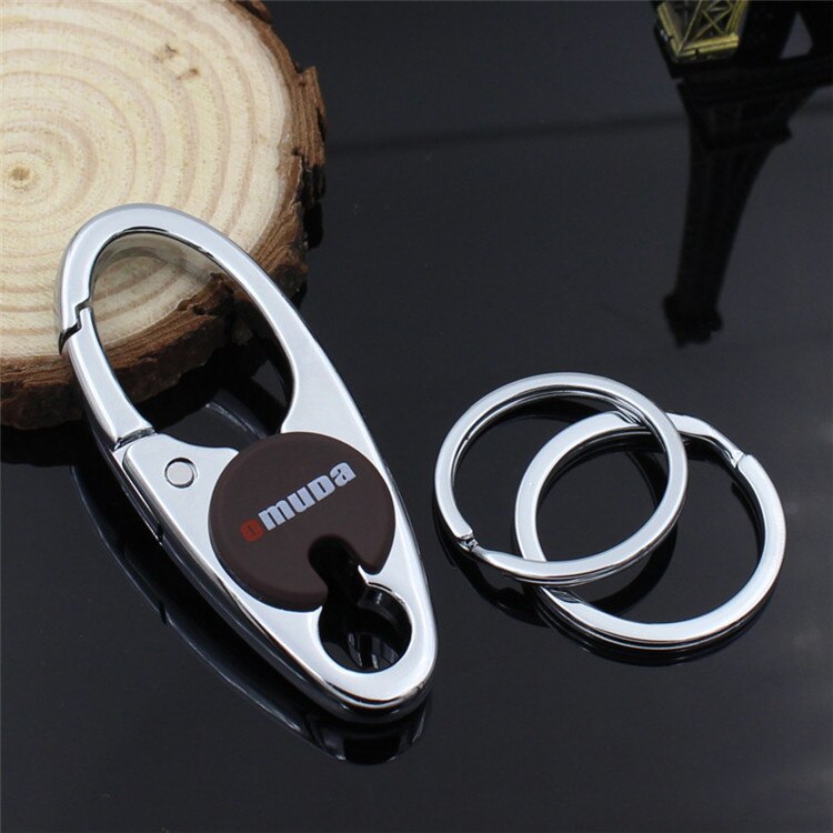 OMUDA Stainless Steel Carabiner Keychain - Double Ring Outdoor Key Chain