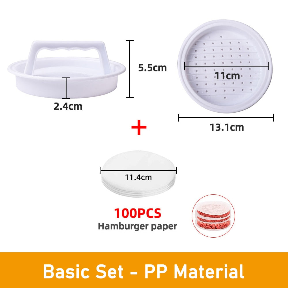 Nonstick Stuffed Burger Press - Hamburger Maker and Patty Mould
