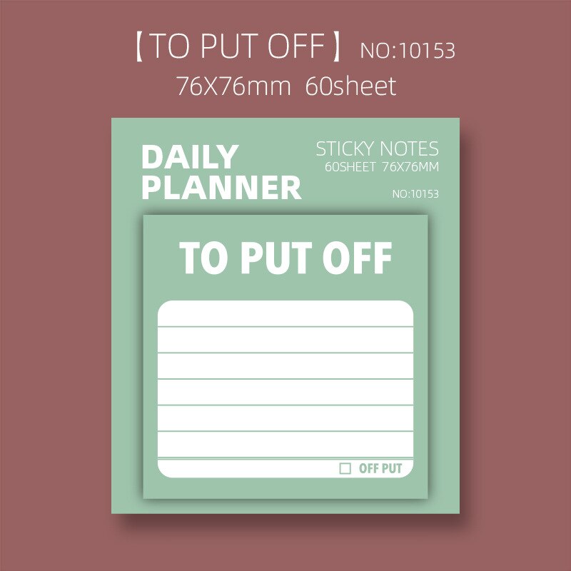 Weekly Daily Planner Sticky Notes