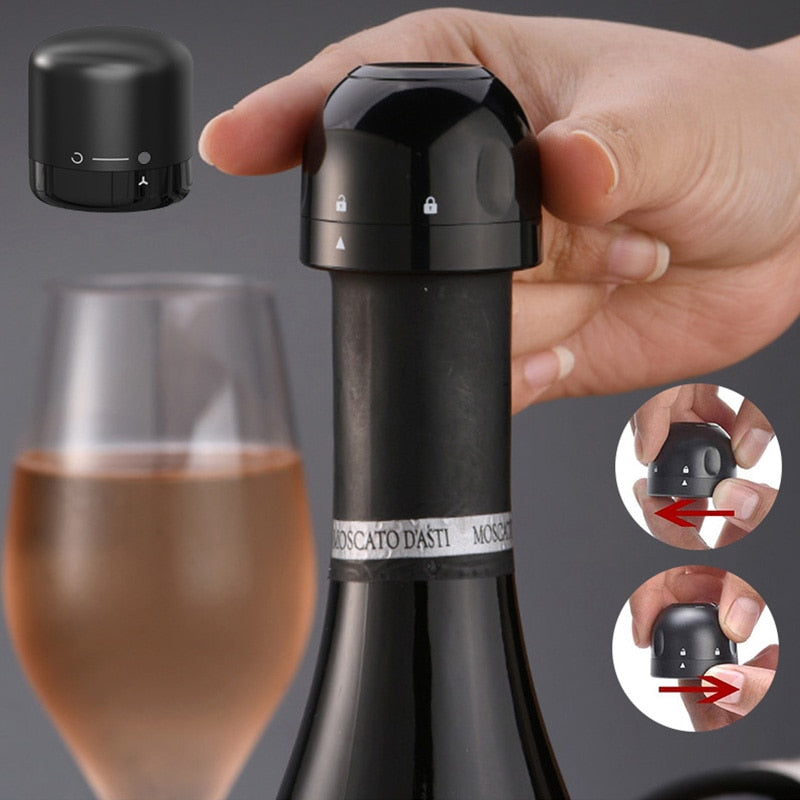 Wine/Champagne Bottle Stopper with Silicone Seal
