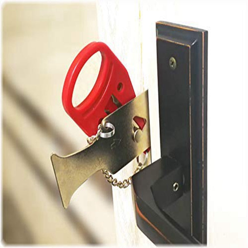 Portable Hotel Door Lock - Self-Defense Door Stop for Travel and Accommodation Security
