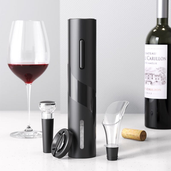 Electric Wine Corkscrew + FREE Stand, Decanter & Stopper