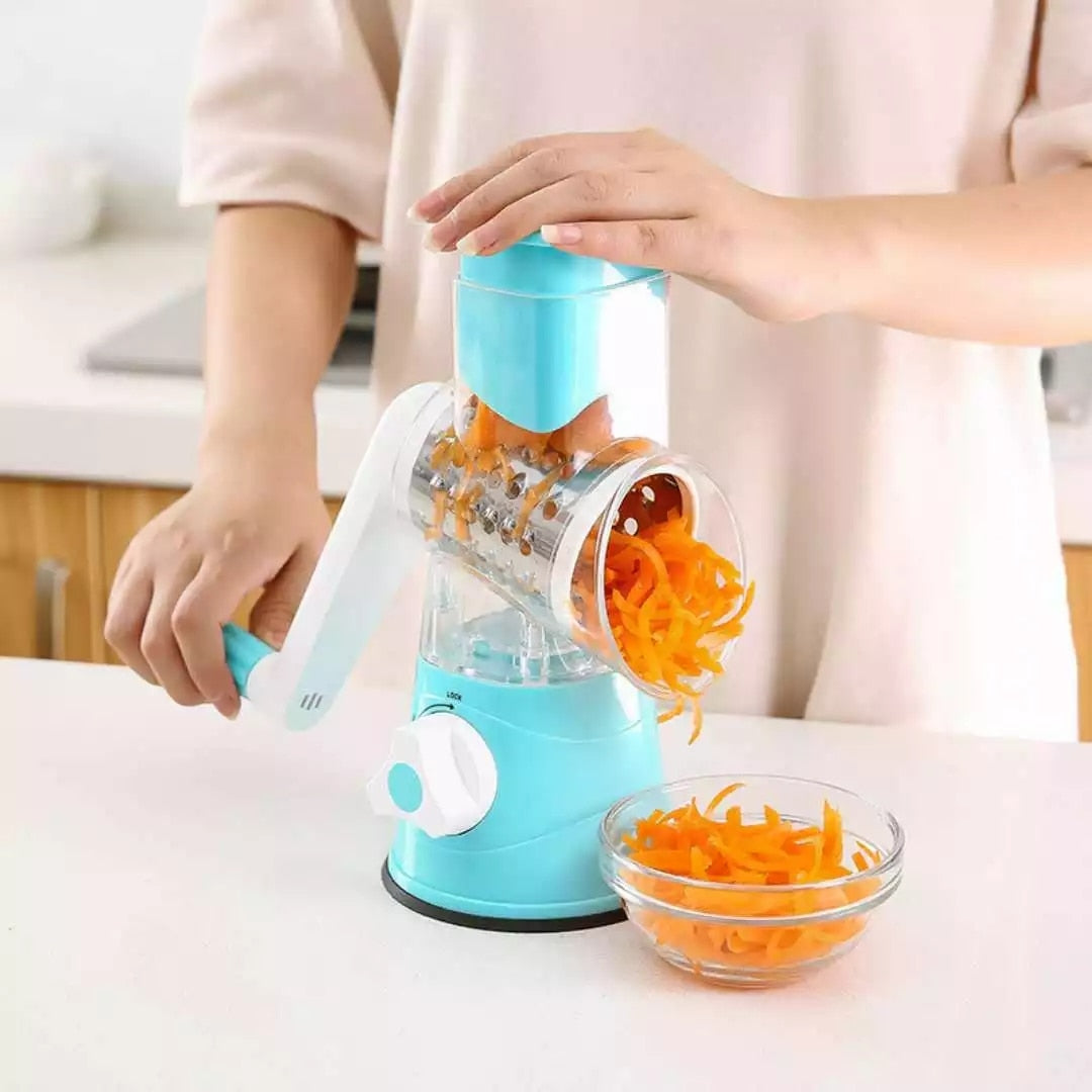 3 in 1 Rotary Vegetable Slicer, Grater & Shredder