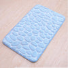 Cobblestone Embossed Bathroom Bath Mat - Non-slip Memory Foam Pad