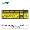 Large Print Lettered Keyboard - Wired (Black & Yellow)