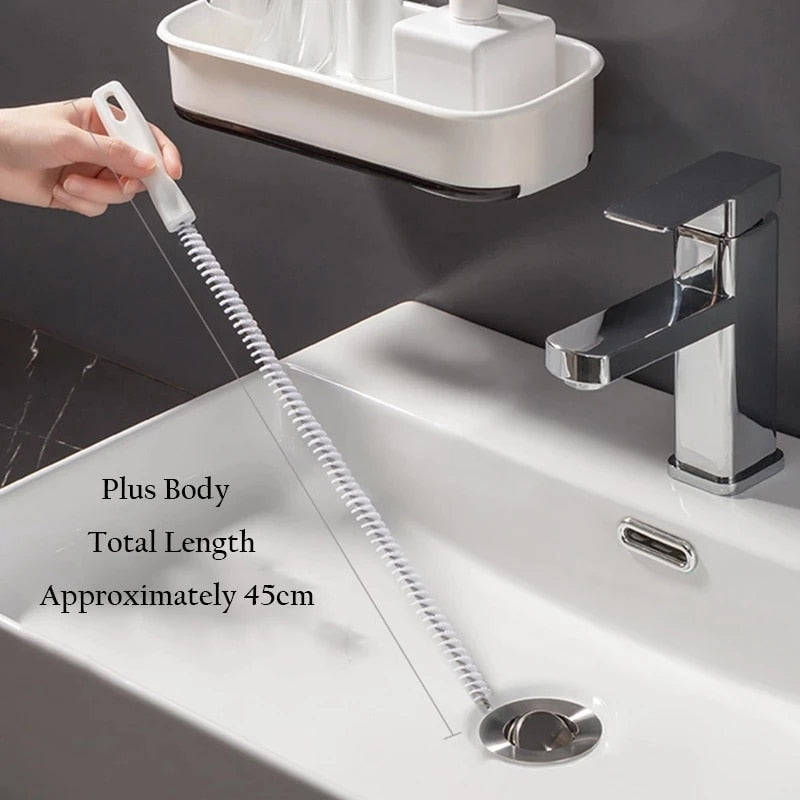 Flexible Pipe Dredging Brush - Bathroom Sink Drain Cleaner