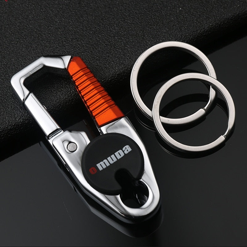 OMUDA Stainless Steel Carabiner Keychain - Double Ring Outdoor Key Chain