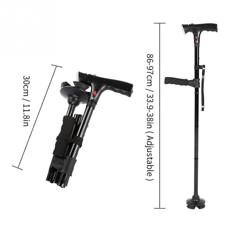 Collapsible Telescopic Folding LED Cane