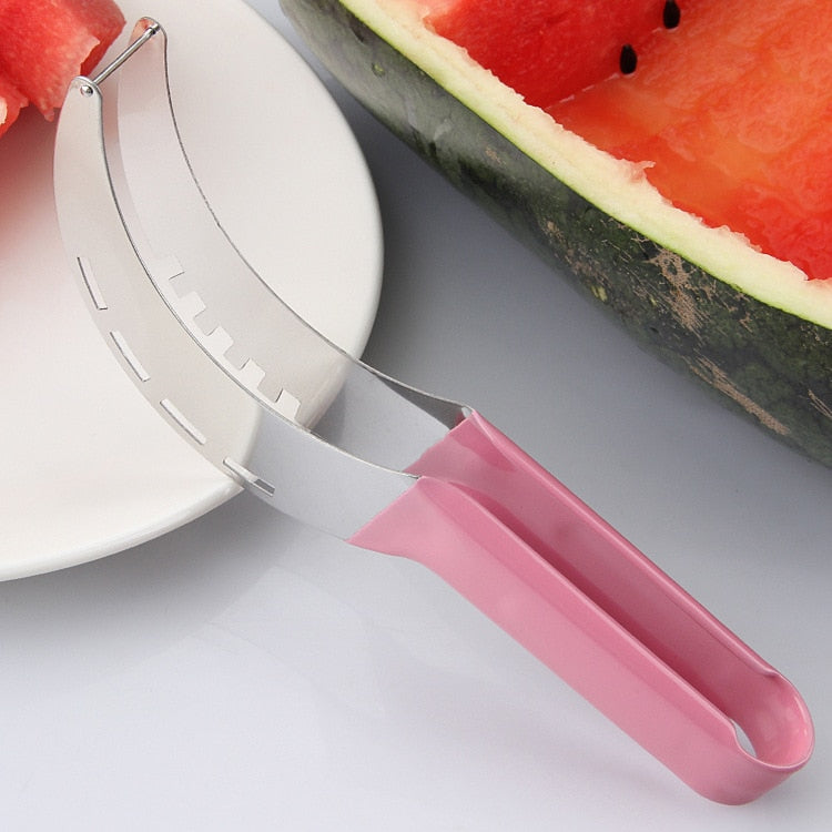 Stainless Steel Watermelon Slicer with Non-Slip Plastic Handle