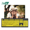 Large Print Lettered Keyboard - Wired (Black & Yellow)