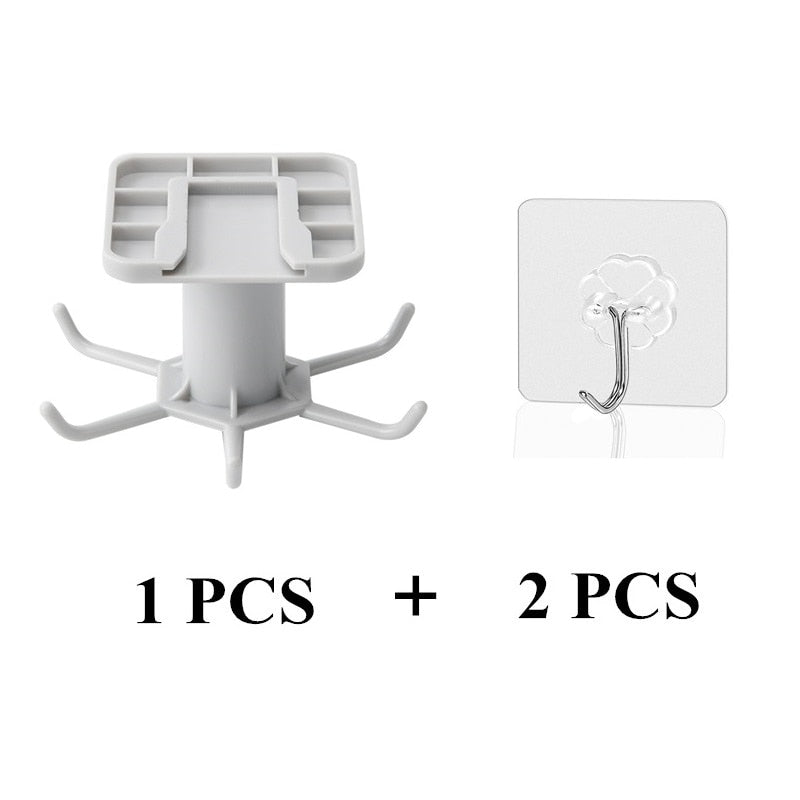 Kitchen and Bathroom Wall Hook Organizer - Multi-Purpose Storage