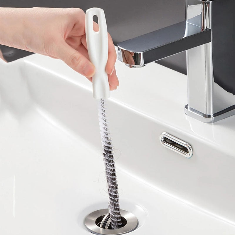 Flexible Pipe Dredging Brush - Bathroom Sink Drain Cleaner