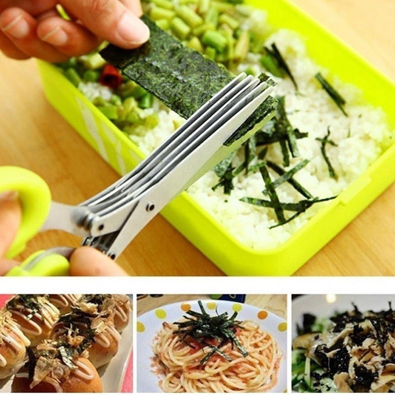 Muti-Blade Kitchen Scissors - Stainless Steel Vegetable Cutter