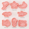 8-Piece Cookie Cutters Set - 3D Animal Dinosaur Shapes for Biscuit Pastry and Cookies