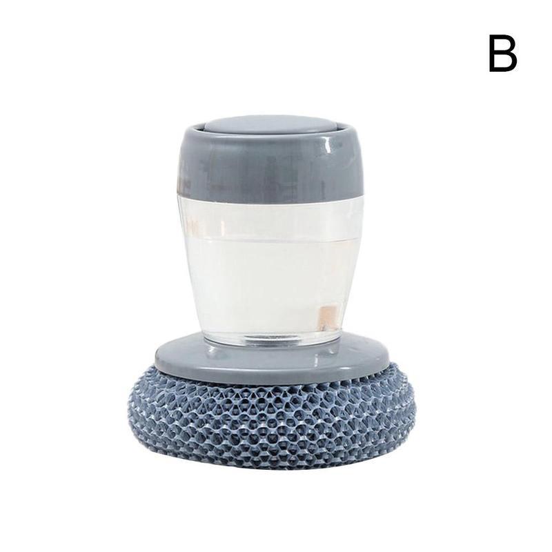 Kitchen Soap Dispensing Dishwashing Brush - Easy-to-Use Scrubber with Soap Dispenser
